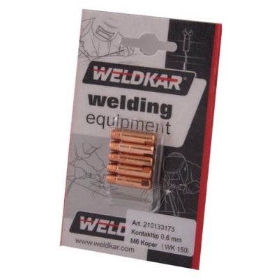 Blister Kontakttip 0.6mm - M6 Koper (WK 150) (5 stuks)