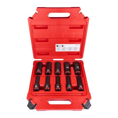 Milwaukee 1/2" SHOCKWAVE lange slagdoppen-Set (10-delig)
