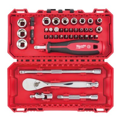 Milwaukee Actie Doppenset en ratel 1/4"