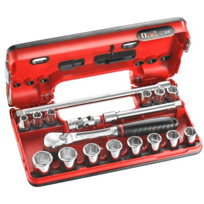 Facom ACTIE Compacte 3/8" Dbox 6-Kant Met Ratel Met Stofdichte kop