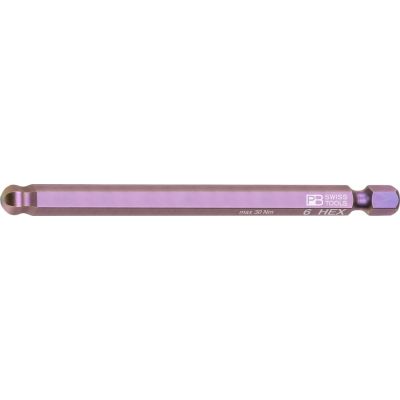PB E6 L-212 lange bits met kogelkop voor inbuschroeven